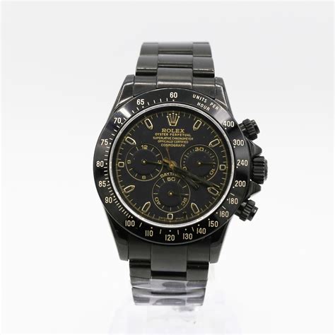 rolex steel daytona 40 black index dial